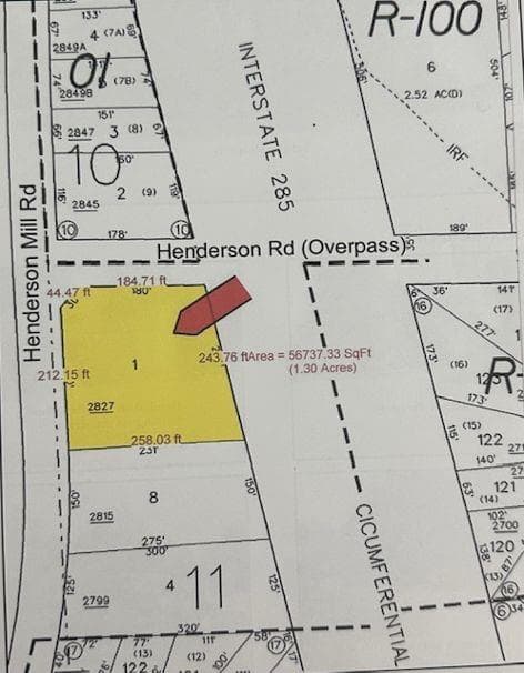 unimproved land for sale at 2827 Henderson Mill Road, Atlanta, GA 30341 — photo 4