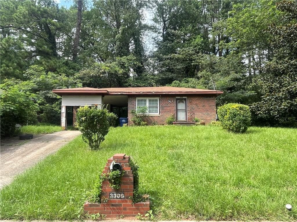 2 bedroom, 1 bathroom, 1,066 sq ft single family residence sold at 3309 Ward Drive, Atlanta, GA 30354
