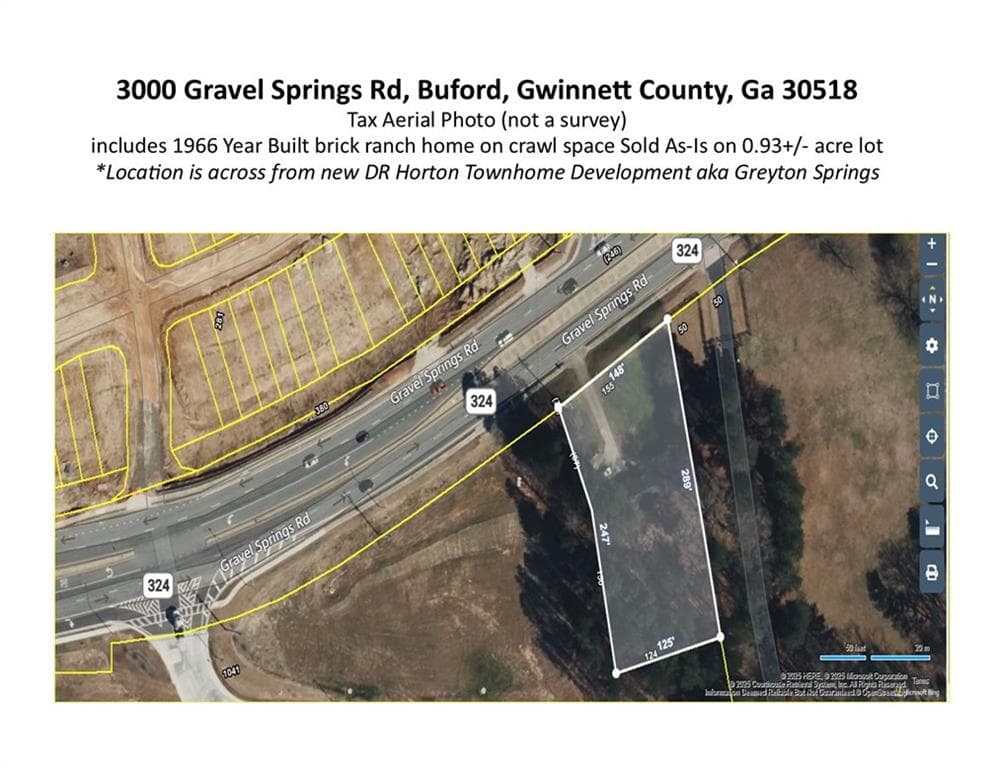 single family residence sold at 3000 Gravel Springs Road, Buford, GA 30519