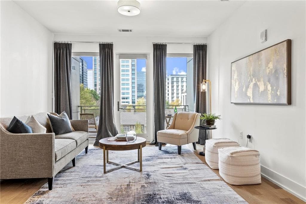 2 bedroom, 2 bathroom, 1,282 sq ft condominium sold at 775 Juniper Street 613, Atlanta, GA 30308