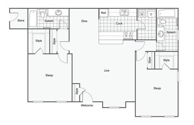2 bedroom, 2 bathroom, 1,200 sq ft apartment for rent at 2330 Cobb Parkway 9533, Smyrna, GA 30080 for $1,574 a month — photo 8