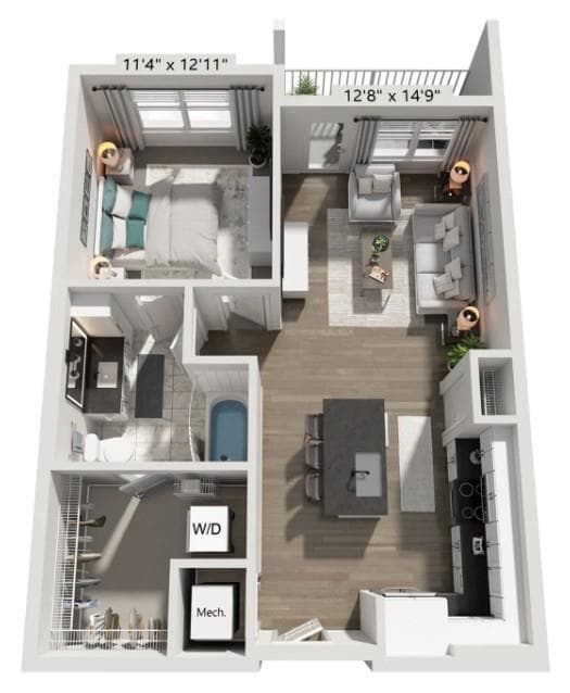 1 bedroom, 1 bathroom, 741 sq ft apartment for rent at 5617 Oak Industrial Boulevard 6104, Fairburn, GA 30213 for $1,610 a month — photo 8