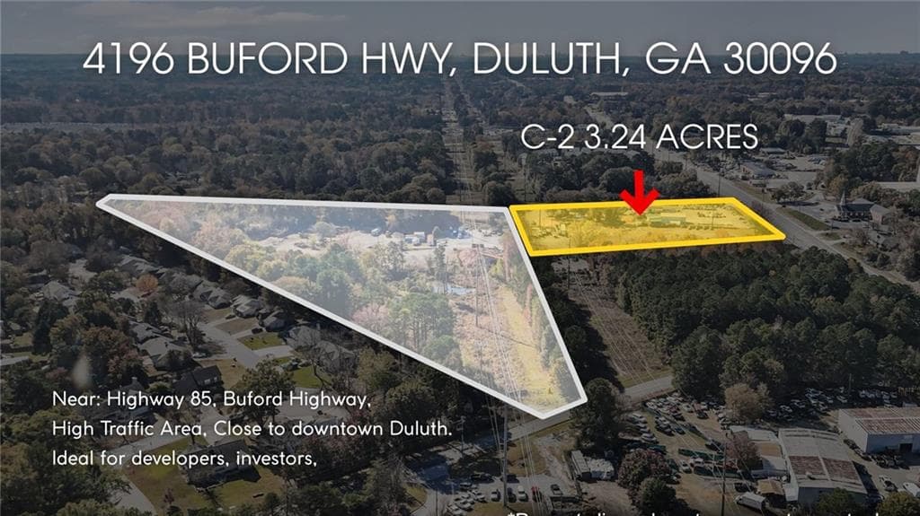 unimproved land for sale at 4196 Buford Highway, Duluth, GA 30096