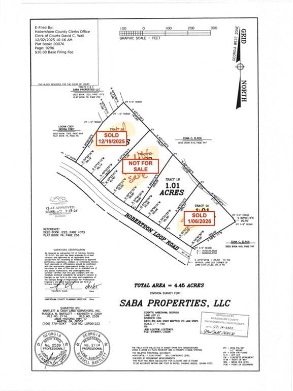 single family residence sold at 628 Robertson Loop Rd Tract 1B, Clarkesville, GA 30523