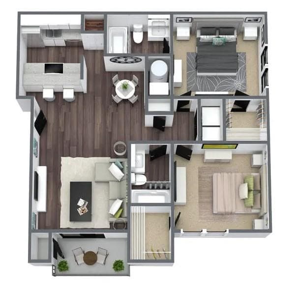 2 bedroom, 2 bathroom, 941 sq ft apartment for rent at 3500 Windcliff Drive 1006, Marietta, GA 30067 for $1,462 a month