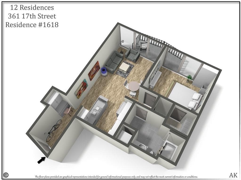 1 bedroom, 1 bathroom, 691 sq ft condominium for sale at 361 17th Street 1618, Atlanta, GA 30363 — photo 2
