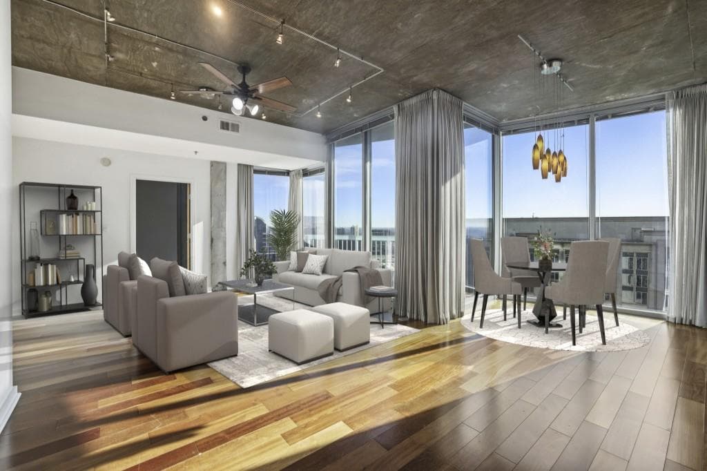 2 bedroom, 2 bathroom, 1,223 sq ft condominium for sale at 3324 Peachtree Road 2301, Atlanta, GA 30326