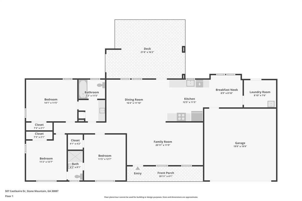 3 bedroom, 2 bathroom, 1,695 sq ft single family residence for sale at 507 Castleaire Drive, Stone Mountain, GA 30087 — photo 3