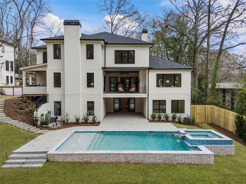 6 bedroom, 7 bathroom, 9,650 sq ft single family residence sold at 4524 Mystic Drive, Sandy Springs, GA 30342