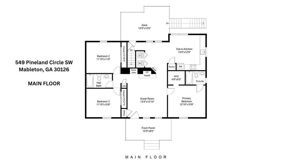 3 bedroom, 2 bathroom, 2,072 sq ft single family residence under contract at 549 Pineland Circle, Mableton, GA 30126 — photo 2