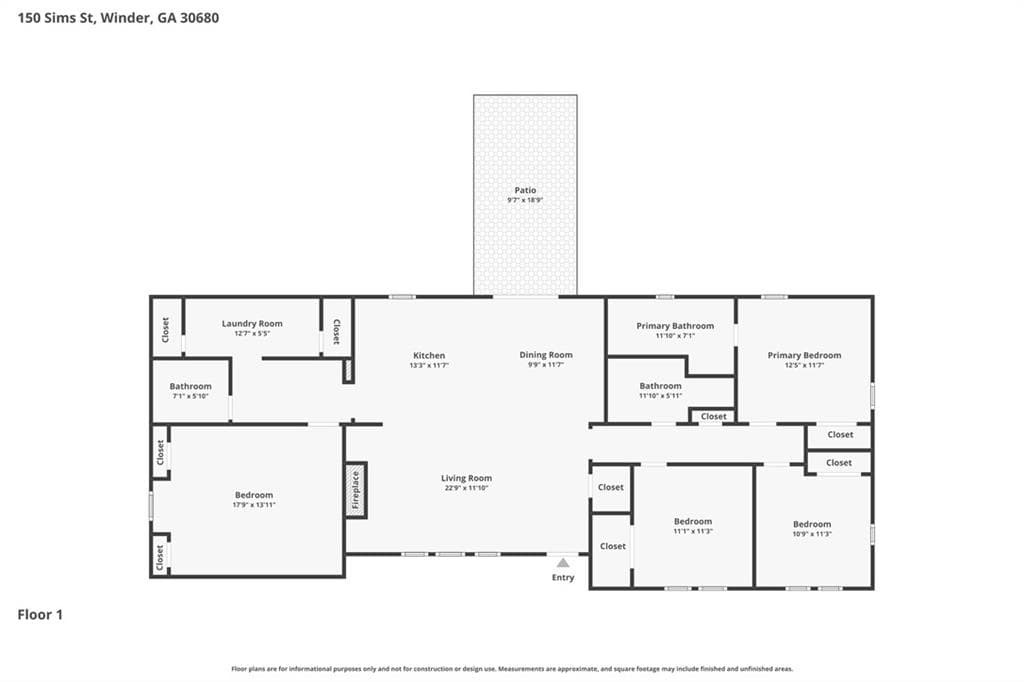 4 bedroom, 3 bathroom, 1,841 sq ft single family residence for sale at 150 Sims Street, Winder, GA 30680 — photo 2