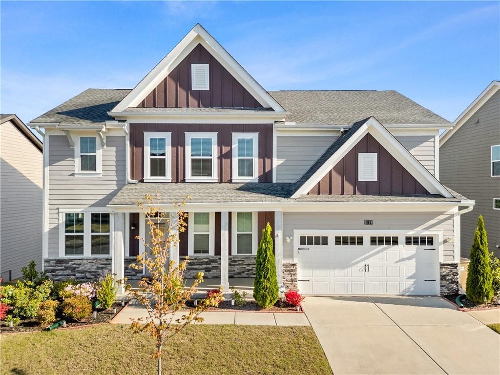 6 bedroom, 4 bathroom, 4,124 sq ft single family residence under contract at 1033 Michigan Circle, Hoschton, GA 30548