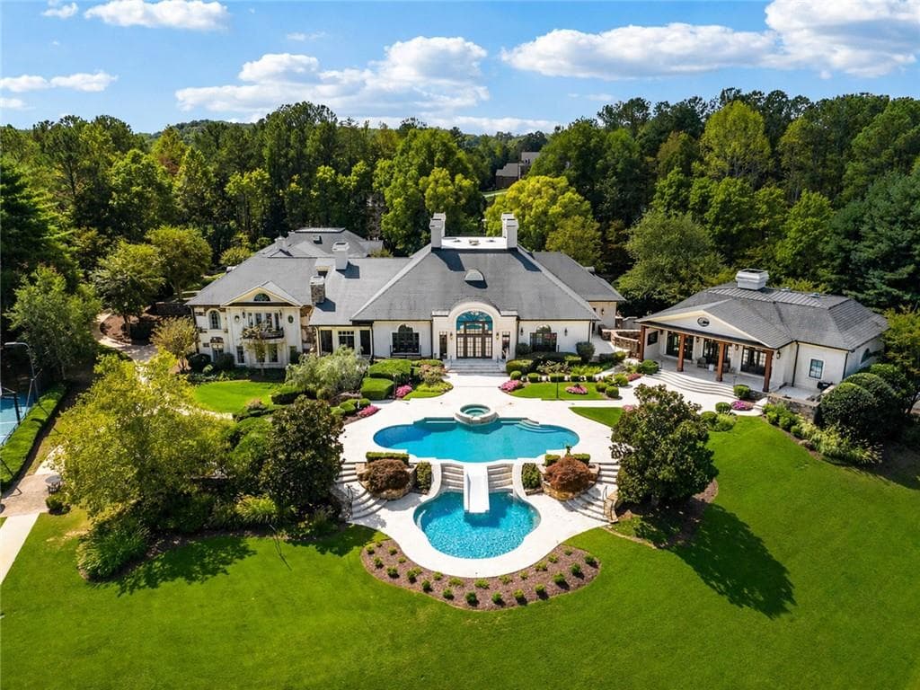8 bedroom, 12 bathroom, 20,010 sq ft single family residence for sale at 811 Hawks Nest Court, Ball Ground, GA 30107