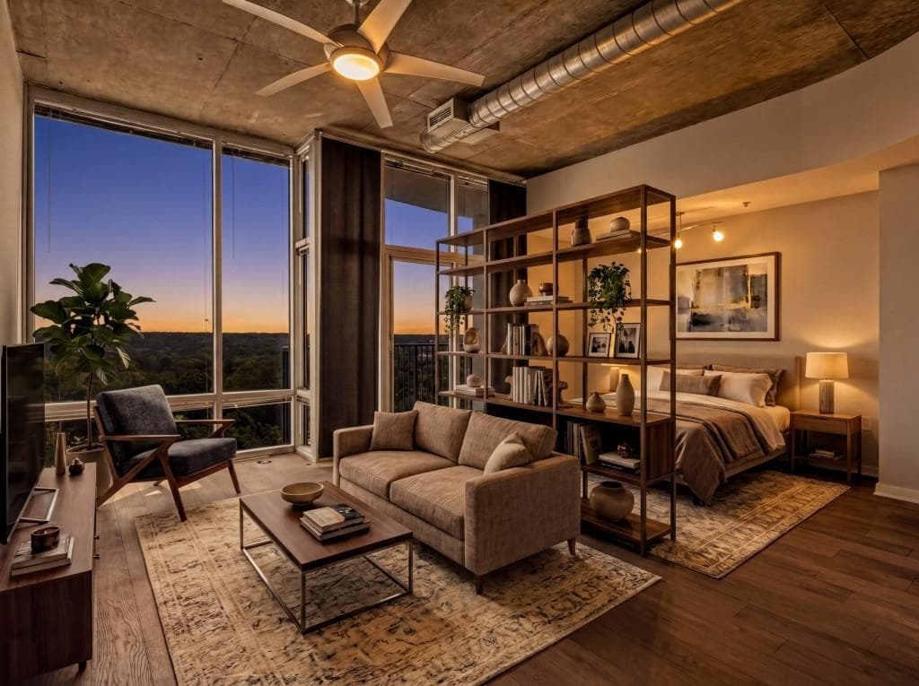 1 bedroom, 1 bathroom, 665 sq ft condominium for sale at 923 Peachtree Street 1636, Atlanta, GA 30309 — photo 1 of 47
