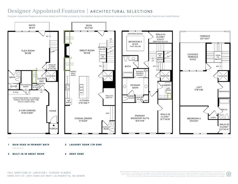 3 bedroom, 5 bathroom, 3,700 sq ft townhouse for sale at 2011 SINCLAIR Way, Alpharetta, GA 30009 — photo 3