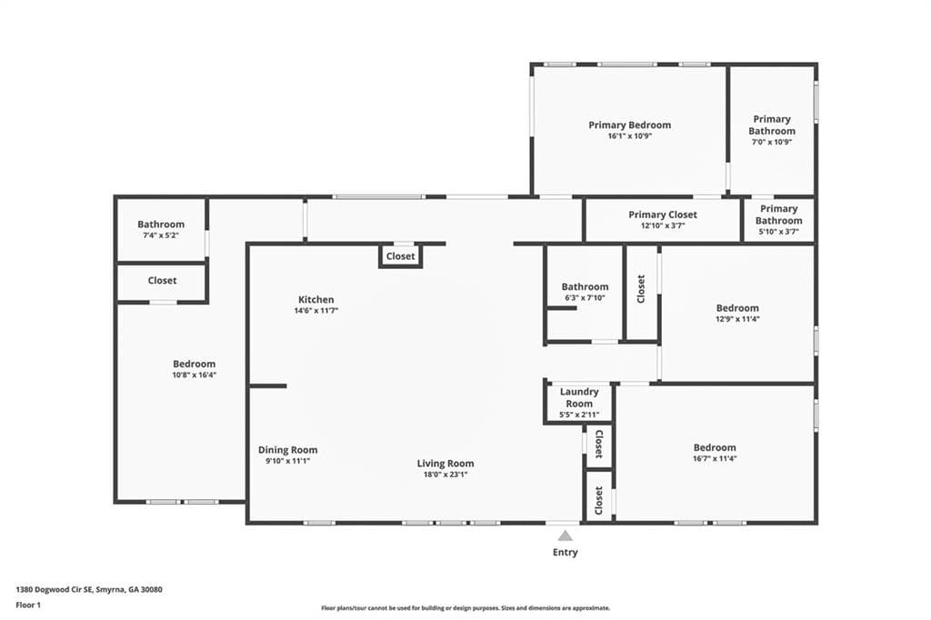 4 bedroom, 3 bathroom, 1,803 sq ft single family residence for sale at 1380 Dogwood Circle, Smyrna, GA 30080 — photo 2