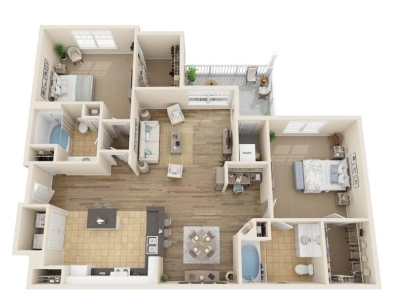2 bedroom, 2 bathroom, 1,192 sq ft apartment for rent at 2500 Northeast Expressway 15307, Atlanta, GA 30345 for $1,577 a month — photo 10