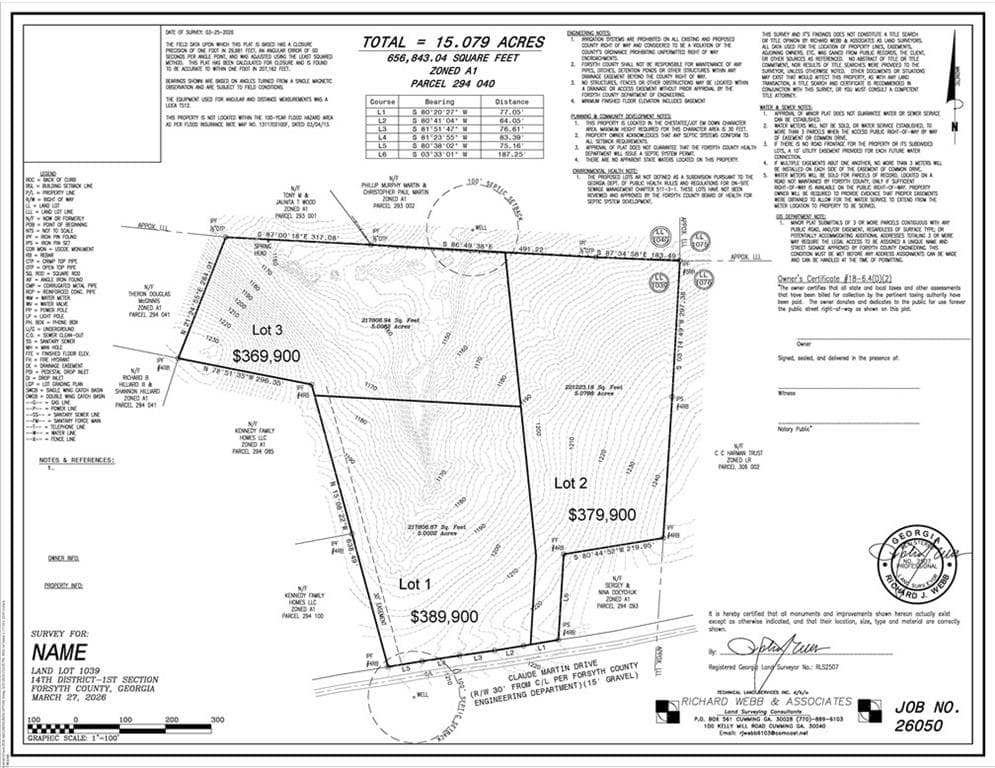 unimproved land for sale at 03 Claude Martin Road, Gainesville, GA 30506 — photo 3