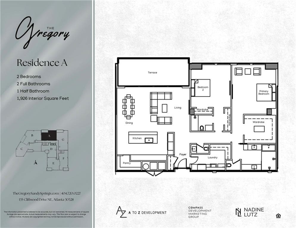 2 bedroom, 3 bathroom, 1,926 sq ft condominium for sale at 135 Cliftwood Drive 201, Sandy Springs, GA 30328 — photo 8