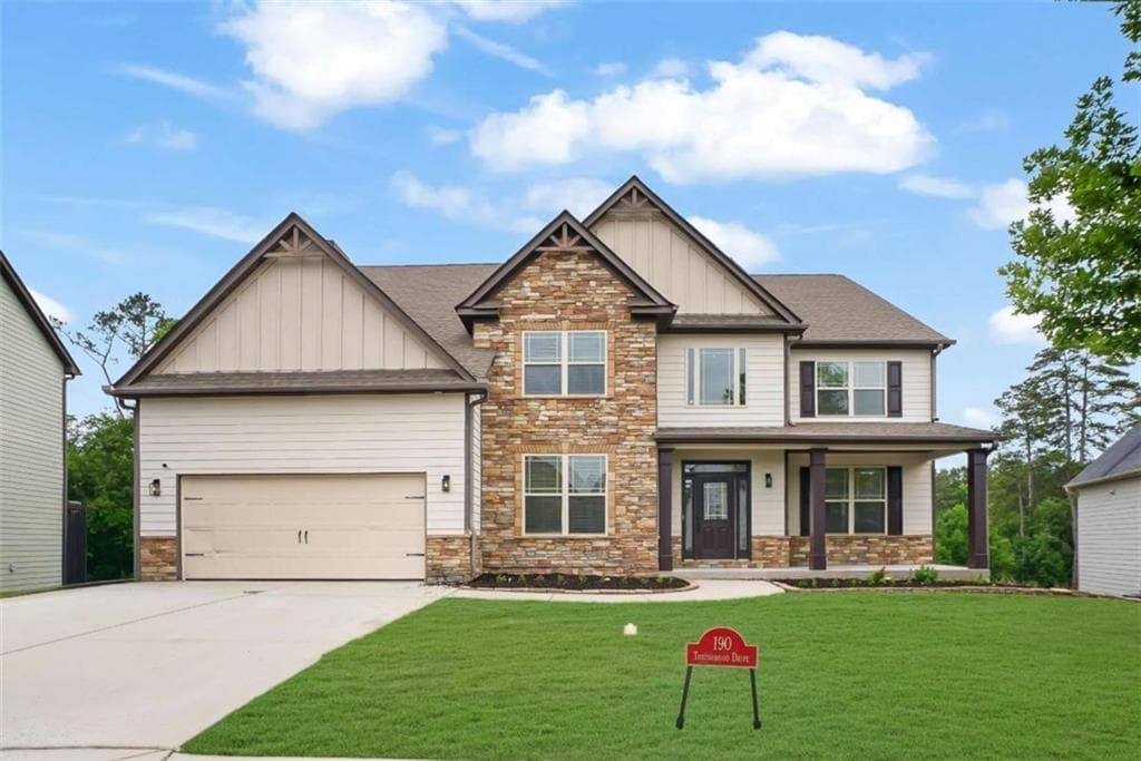 6 bedroom, 5 bathroom, 5,116 sq ft single family residence for sale at 190 Thrushwood Drive, Fayetteville, GA 30215