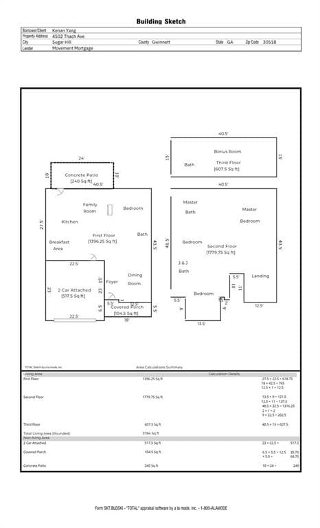 6 bedroom, 5 bathroom, 3,654 sq ft single family residence for sale at 4502 Thach Avenue, Sugar Hill, GA 30518 — photo 6