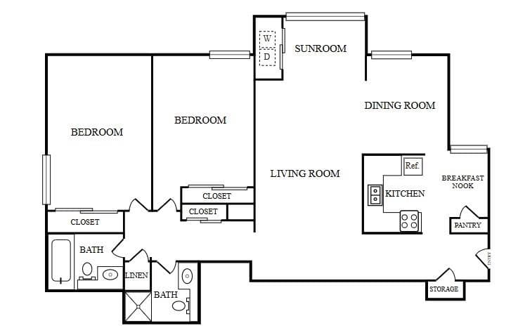 2 bedroom, 2 bathroom, 1,250 sq ft apartment for rent at 5555 Roswell Road F-08, Sandy Springs, GA 30342 for $1,473 a month — photo 7