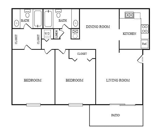 2 bedroom, 2 bathroom, 1,190 sq ft apartment for rent at 5675 Roswell Road 60-A, Atlanta, GA 30342 for $1,404 a month — photo 7