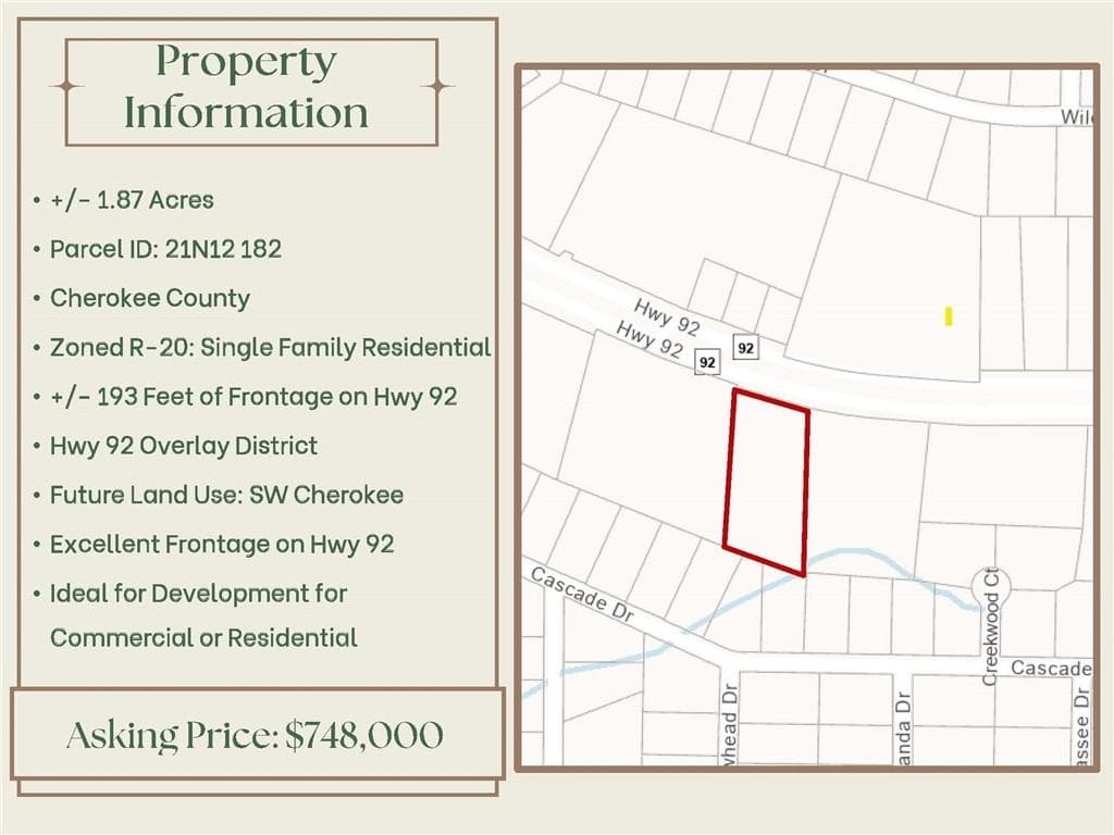 unimproved land for sale at 0 Hwy 92, Acworth, GA 30102 — photo 2