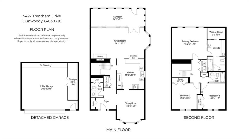 3 bedroom, 3 bathroom, 2,208 sq ft townhouse for sale at 5427 Trentham Drive, Atlanta, GA 30338 — photo 2