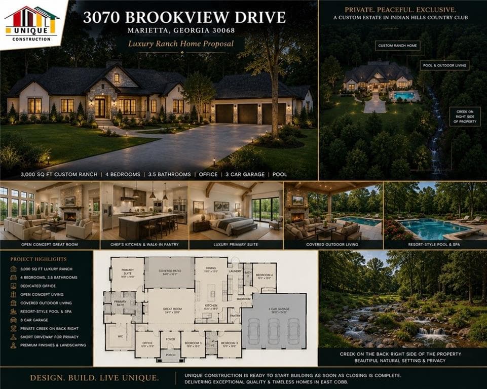 5 bedroom, 4 bathroom, 3,200 sq ft single family residence for sale at 3070 Brookview Drive, Marietta, GA 30068 — photo 2