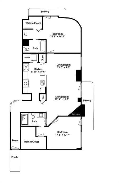 2 bedroom, 2 bathroom, 1,301 sq ft condominium for sale at 2161 Peachtree Road 901, Atlanta, GA 30309 — photo 2
