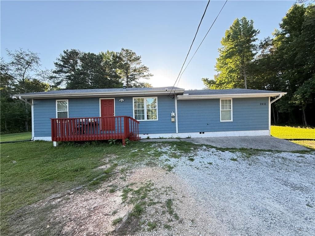 4 bedroom, 2 bathroom, 1,200 sq ft single family residence sold at 2831 Bomar Road, Douglasville, GA 30135