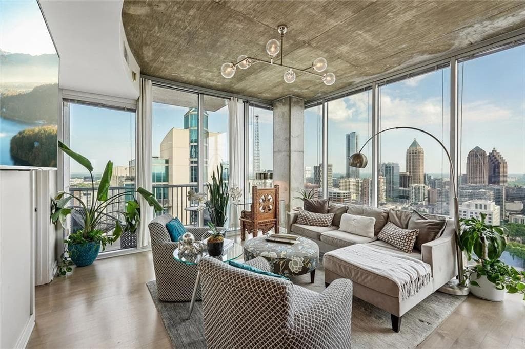 2 bedroom, 2 bathroom, 1,223 sq ft condominium sold at 855 Peachtree Street 2902, Atlanta, GA 30308