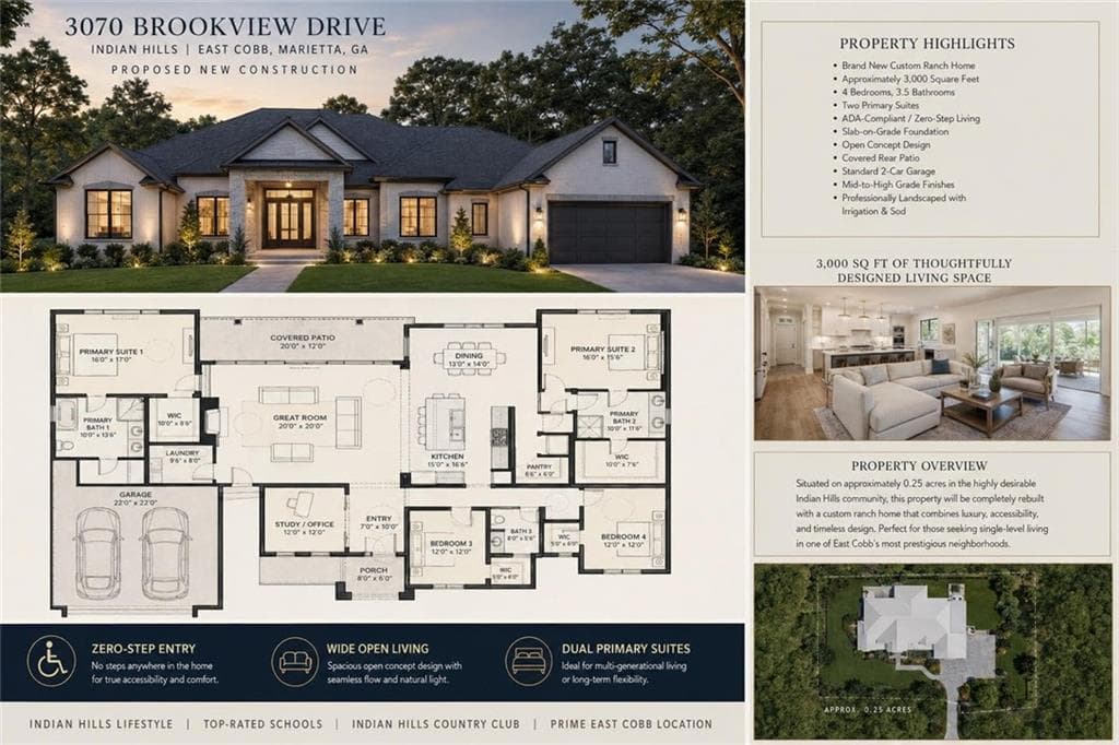 5 bedroom, 4 bathroom, 3,200 sq ft single family residence for sale at 3070 Brookview Drive, Marietta, GA 30068 — photo 3