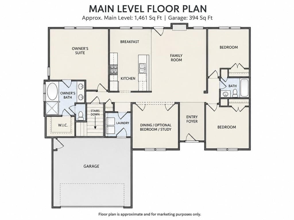 4 bedroom, 2 bathroom, 3,322 sq ft single family residence for sale at 655 Transit Circle, Atlanta, GA 30349 — photo 9