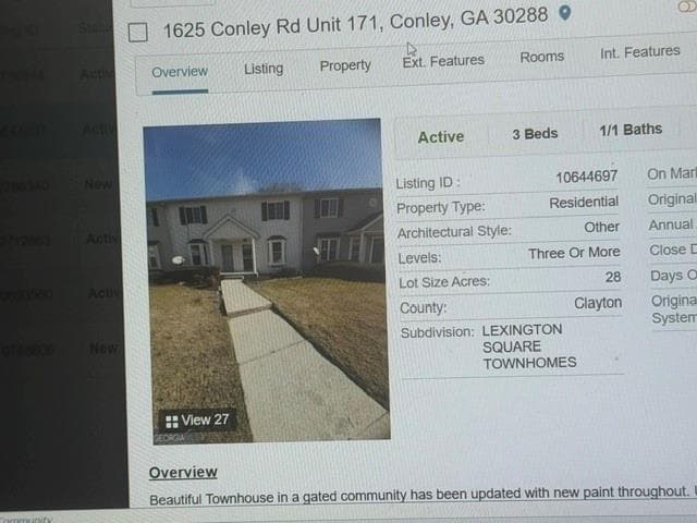 3 bedroom, 2 bathroom townhouse for sale at 1625 Conley Road 38, Conley, GA 30288