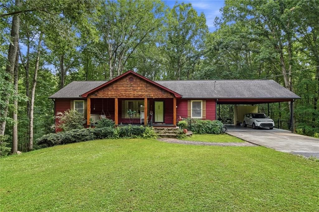 4 bedroom, 3 bathroom, 2,700 sq ft single family residence sold at 971 Porter Springs Road, Dahlonega, GA 30533