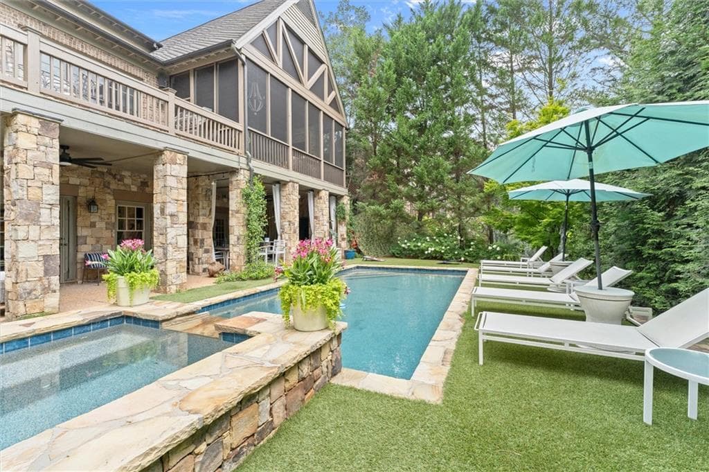 6 bedroom, 9 bathroom, 8,598 sq ft single family residence for sale at 542 Hillside Drive, Atlanta, GA 30342