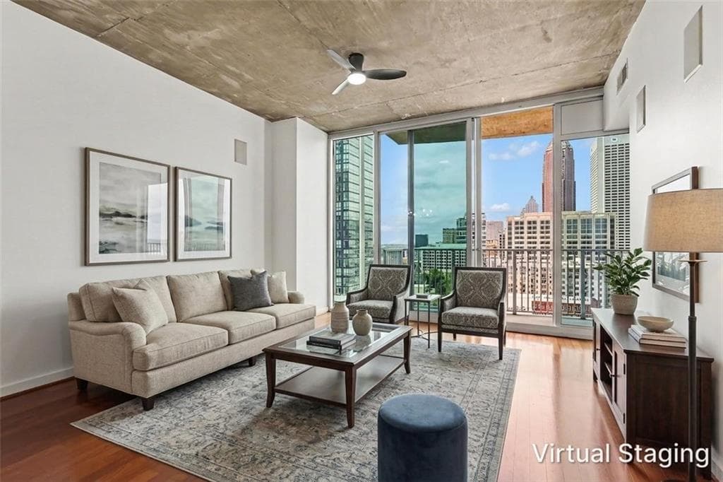 1 bedroom, 1 bathroom, 877 sq ft condominium sold at 860 Peachtree Street 1604, Atlanta, GA 30308