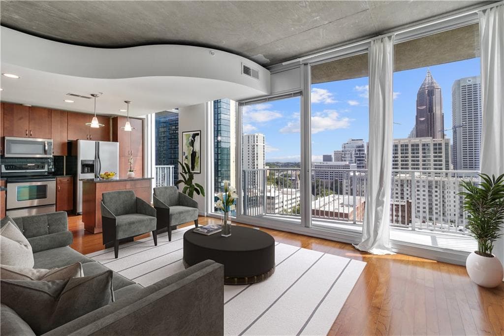 1 bedroom, 1 bathroom, 808 sq ft condominium for sale at 860 Peachtree Street 1612, Atlanta, GA 30308 — photo 1 of 30