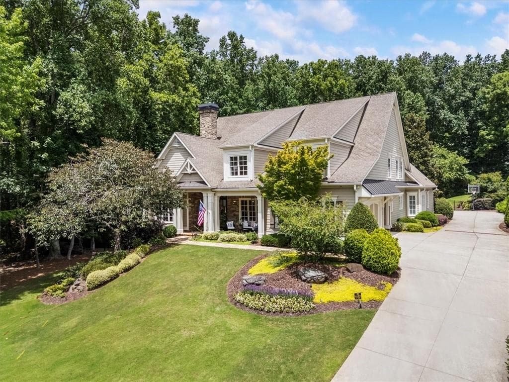 4 bedroom, 6 bathroom, 10,773 sq ft single family residence under contract at 1213 Basnett Drive, Alpharetta, GA 30004