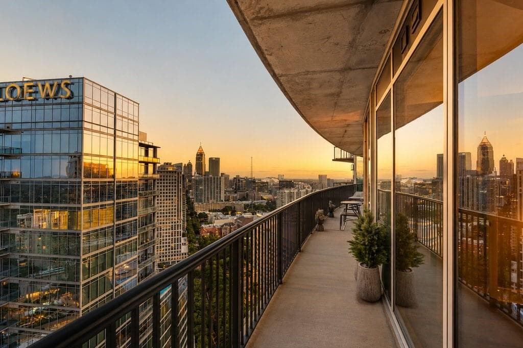 2 bedroom, 3 bathroom, 1,866 sq ft condominium sold at 1080 Peachtree Street 3105, Atlanta, GA 30309