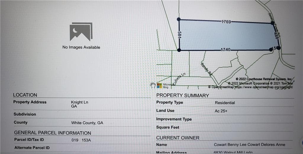 other for sale at 00 Jennys Cove Road, Cleveland, GA 30528