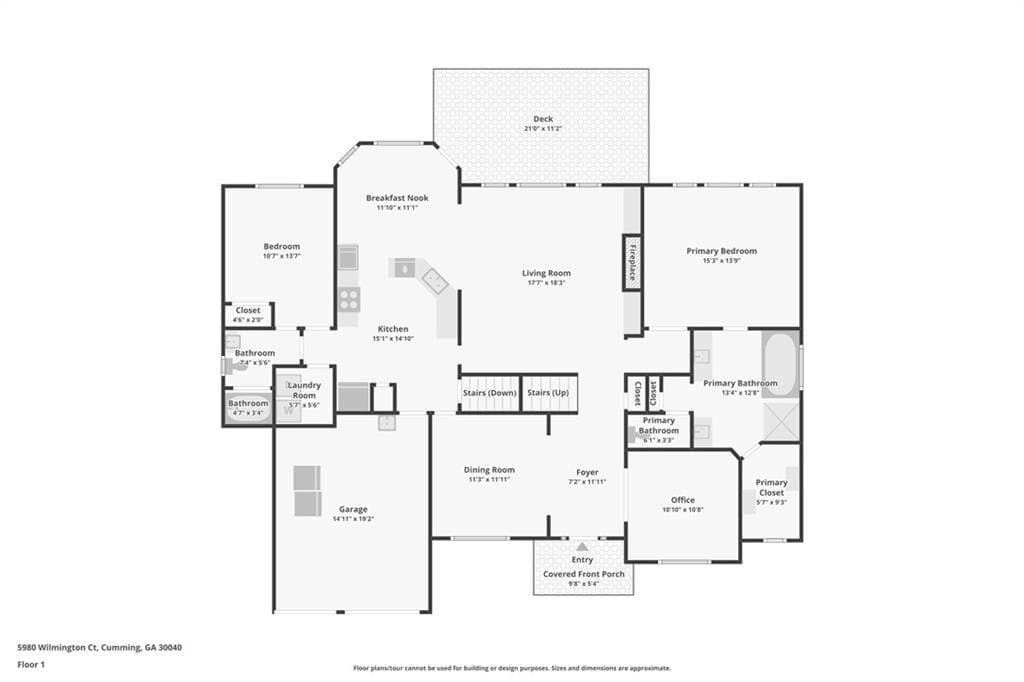 6 bedroom, 5 bathroom, 4,854 sq ft single family residence for sale at 5980 Wilmington Court, Cumming, GA 30040 — photo 3