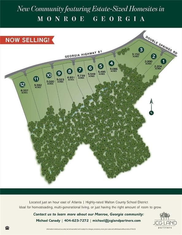 unimproved land for sale at 7057 Hwy 81 - Tract 8, Monroe, GA 30656 — photo 2