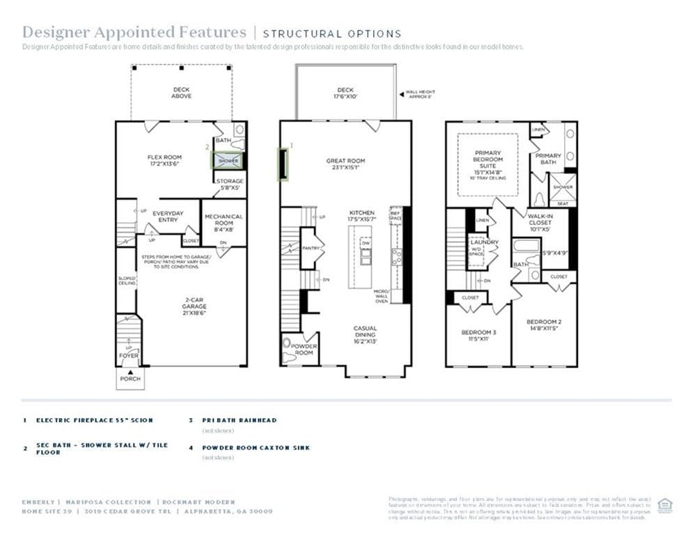 3 bedroom, 4 bathroom, 2,631 sq ft townhouse for sale at 3019 Cedar Grove Trail, Alpharetta, GA 30004 — photo 3