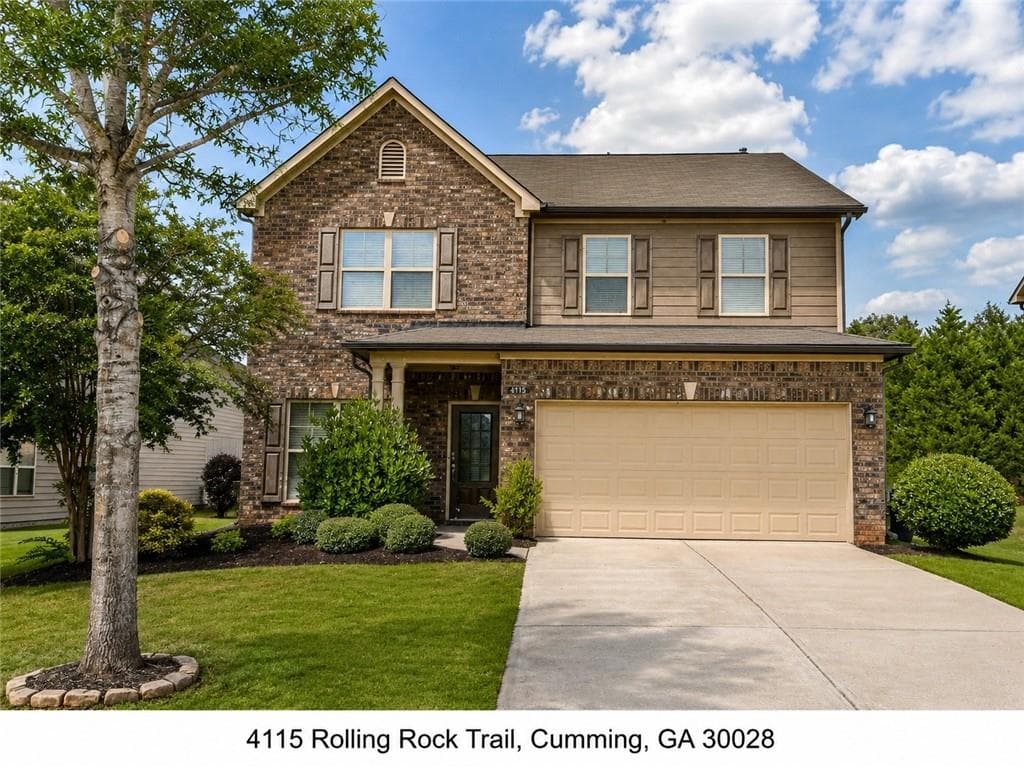 4 bedroom, 3 bathroom, 2,445 sq ft single family residence for rent at 4115 Rolling Rock Trail, Cumming, GA 30028 for $2,495 a month — photo 1 of 25