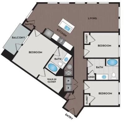 3 bedroom, 2 bathroom, 1,458 sq ft apartment for rent at 3205 Cumberland Boulevard 322, Atlanta, GA 30339 for $2,640 a month — photo 7
