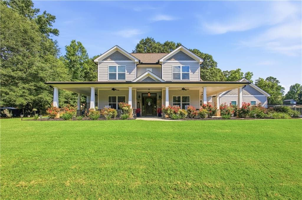 5 bedroom, 4 bathroom, 3,291 sq ft single family residence under contract at 579 New Cut Road, Braselton, GA 30517