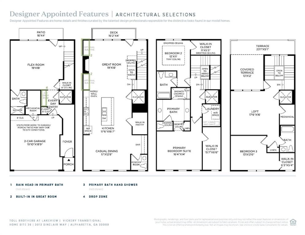 3 bedroom, 5 bathroom, 3,700 sq ft townhouse for sale at 2013 Sinclair Way, Alpharetta, GA 30009 — photo 3
